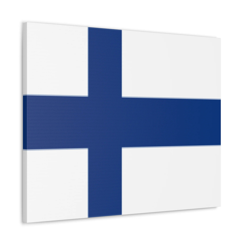Finland Country Flag Canvas Vibrant Wall Art Unframed Home Decor